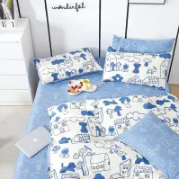 Posteľná bielizeň bavlnená saténová ALBS-M0016B 140x200 Lasher