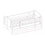 Detská posteľ Classic 2 biela 80x160