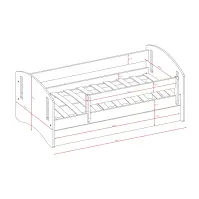 Detská posteľ Classic 2 biela 80x160
