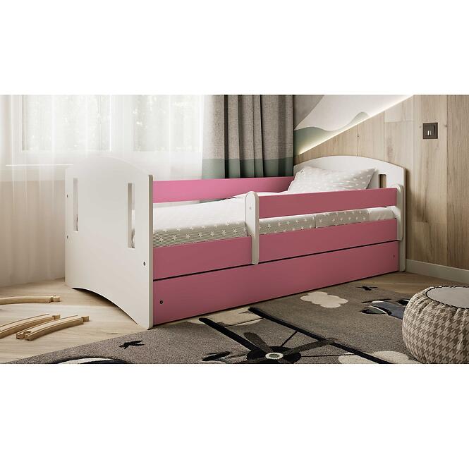 Detská posteľ Classic 2+M ružový 80x140