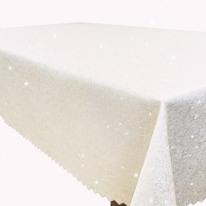 Obrus Glitter zlatá niť biela 140x250 cm,3