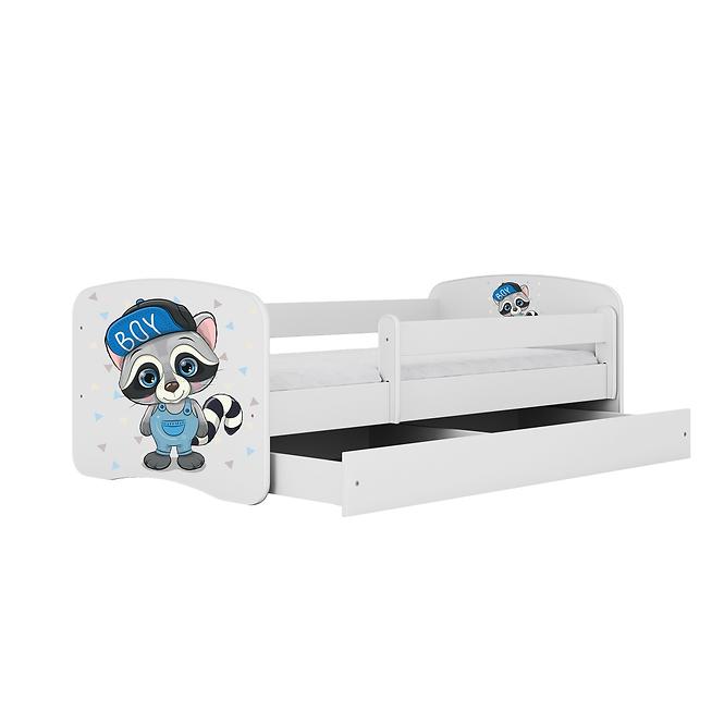 Detská Posteľ. Babydreams+Sz+M Biely 70x140 medvedík čistotný