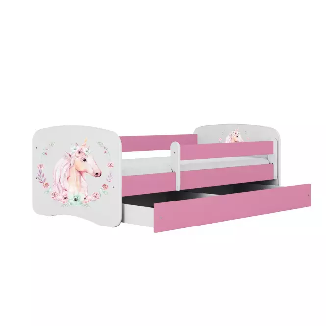 Detská Posteľ. Babydreams+Sz+M Ružová 70x140 Horse