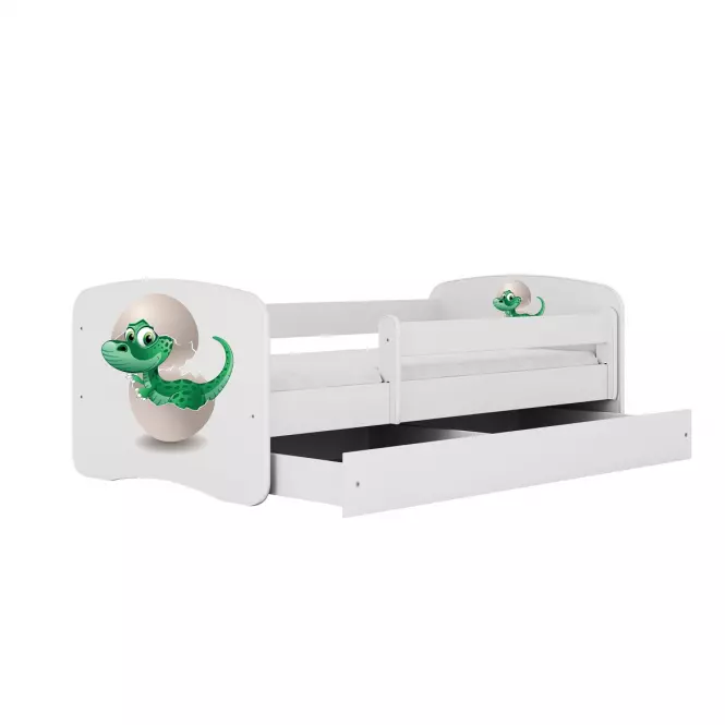 Detská Posteľ. Babydreams+Sz+M Biely 70x140 Dino