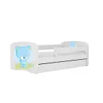 Detská Posteľ. Babydreams+Sz+M Biely 70x140 Medveď Modrý