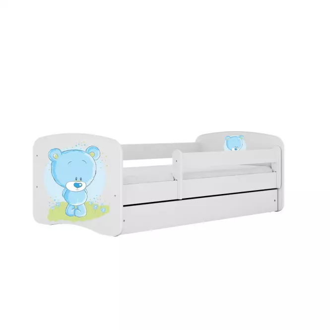 Detská Posteľ. Babydreams+Sz+M Biely 70x140 Medveď Modrý