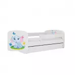 Detská Posteľ. Babydreams+Sz+M Biely 70x140 Slon