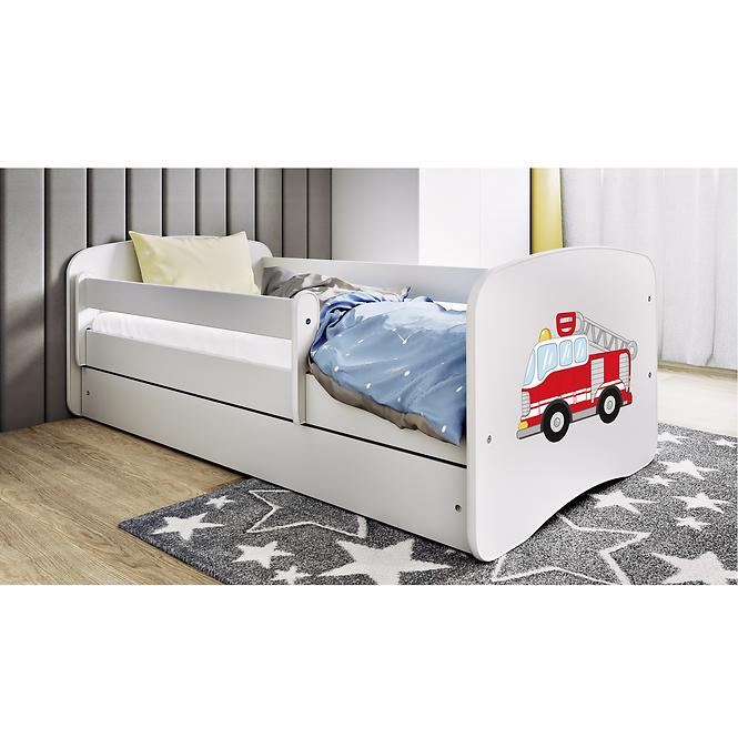 Detská Posteľ. Babydreams+Sz+M Biely 70x140 hasičský zbor,5