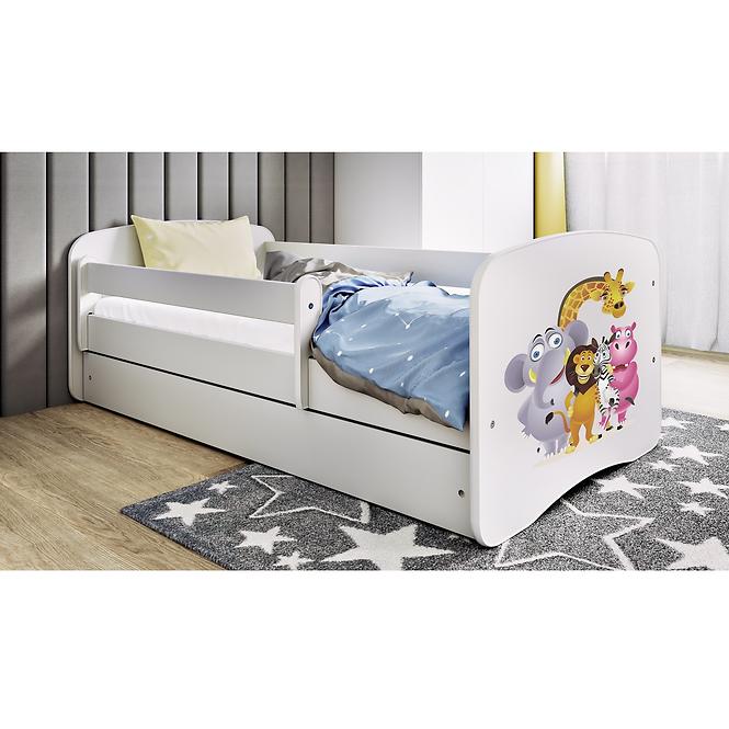 Detská Posteľ. Babydreams+Sz+M Biely 70x140 Zoo,5