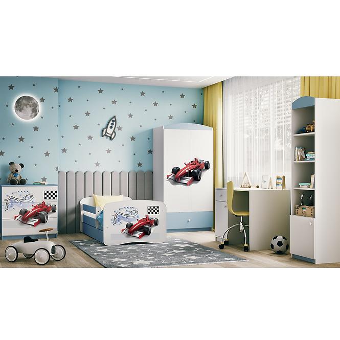 Detská Posteľ. Babydreams+Sz+M Modrá 70x140 Racer,5