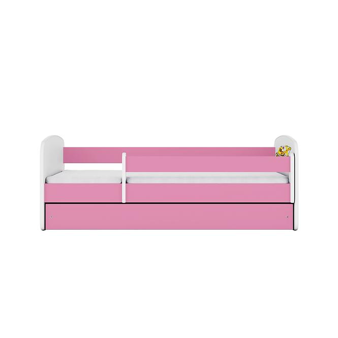 Detská Posteľ. Babydreams+Sz+M Ružová 70x140 Rýpadlo,4