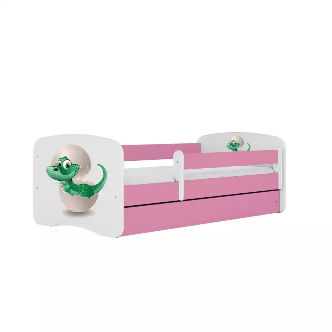Detská Posteľ. Babydreams+Sz+M Ružová 70x140 Dino