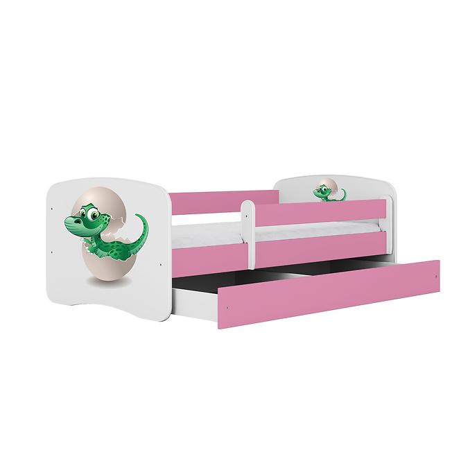 Detská Posteľ. Babydreams+Sz+M Ružová 70x140 Dino