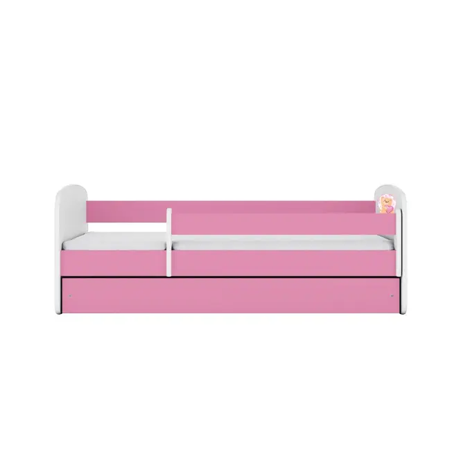 Detská Posteľ. Babydreams+Sz+M Ružová 70x140 Medveď s motýlmi,4