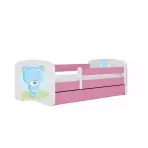Detská Posteľ. Babydreams+Sz+M Ružová 70x140 Medveď Mod