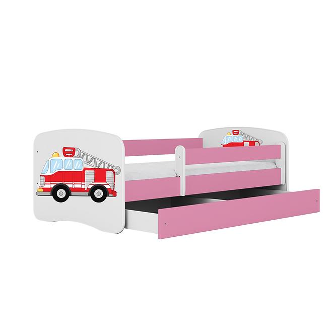 Detská Posteľ. Babydreams+Sz+M Ružová 70x140 hasičský zbor