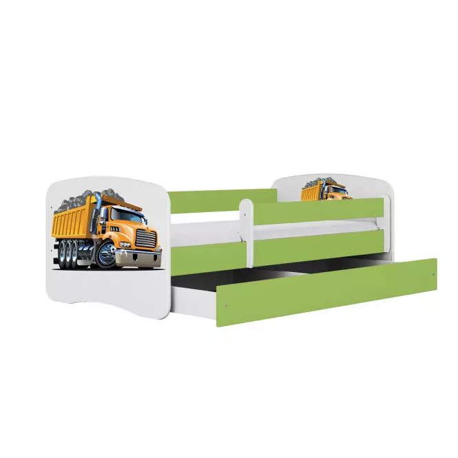 Detská Posteľ. Babydreams+Sz+M zelená 70x140 - Nákladné auto,2
