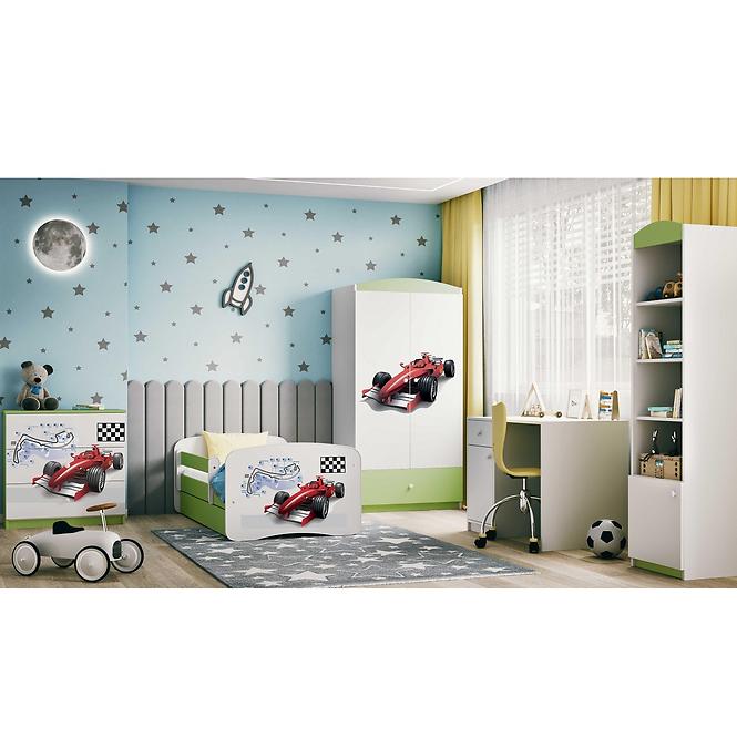 Detská Posteľ. Babydreams+Sz+M Zelená 70x140 Racer,6