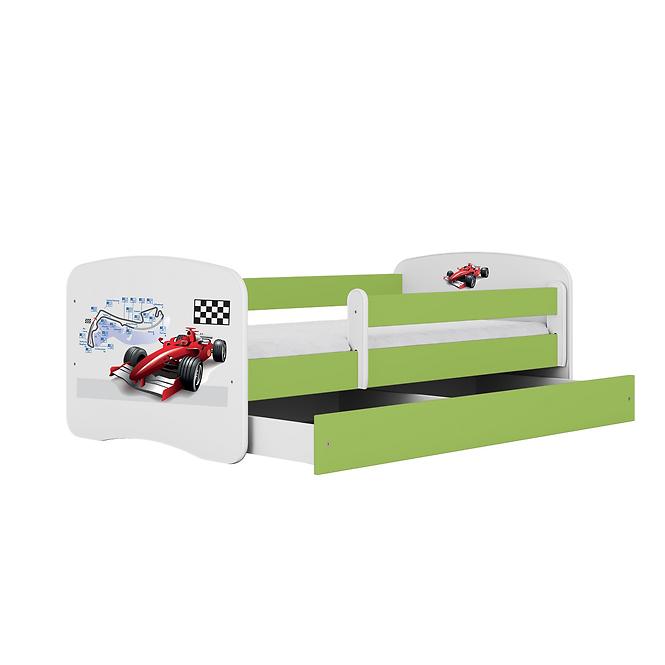Detská Posteľ. Babydreams+Sz+M Zelená 70x140 Racer,3