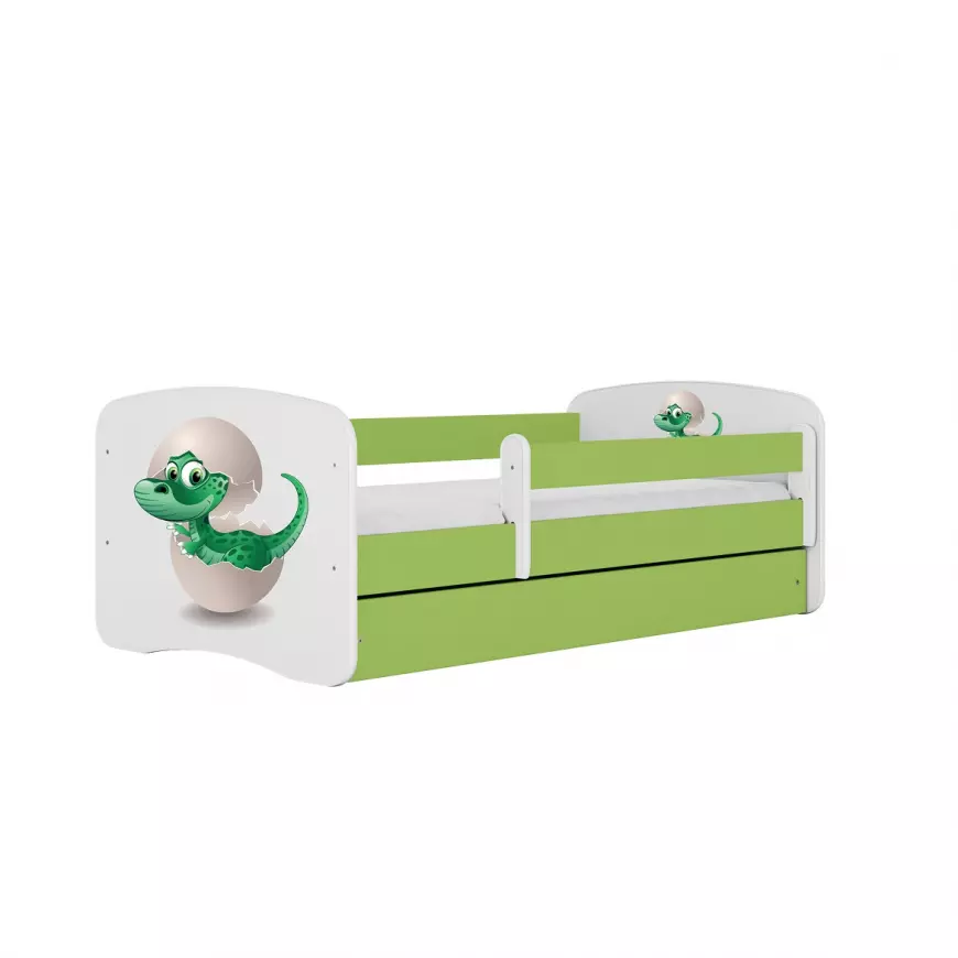 Detská Posteľ. Babydreams+Sz+M Zelená 70x140 Dino