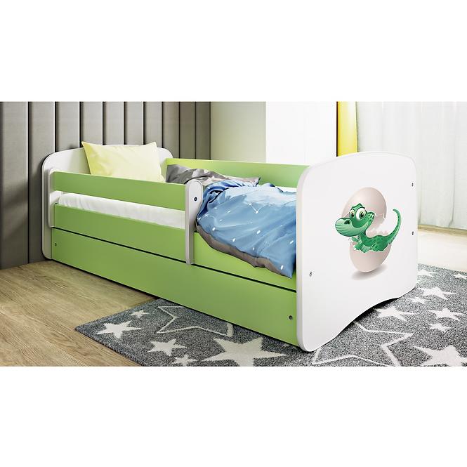 Detská Posteľ. Babydreams+Sz+M Zelená 70x140 Dino