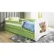 Detská Posteľ. Babydreams+Sz+M zelená 70x140 Medveď s kvetmi,5