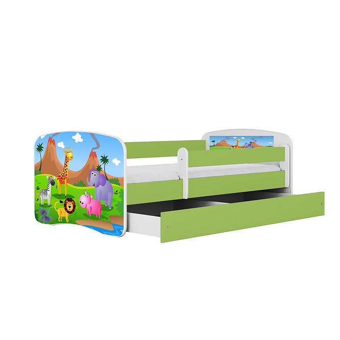 Detská Posteľ. Babydreams+Sz+M Zelená 70x140 Safari