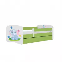 Detská Posteľ. Babydreams+Sz+M Zelená 70x140 Slon