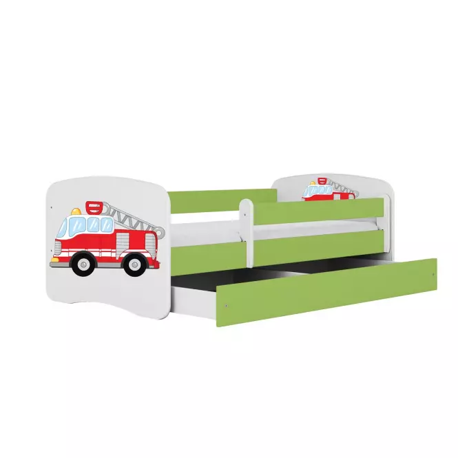 Detská Posteľ. Babydreams+Sz+M Zelená 70x140 hasičský zbor