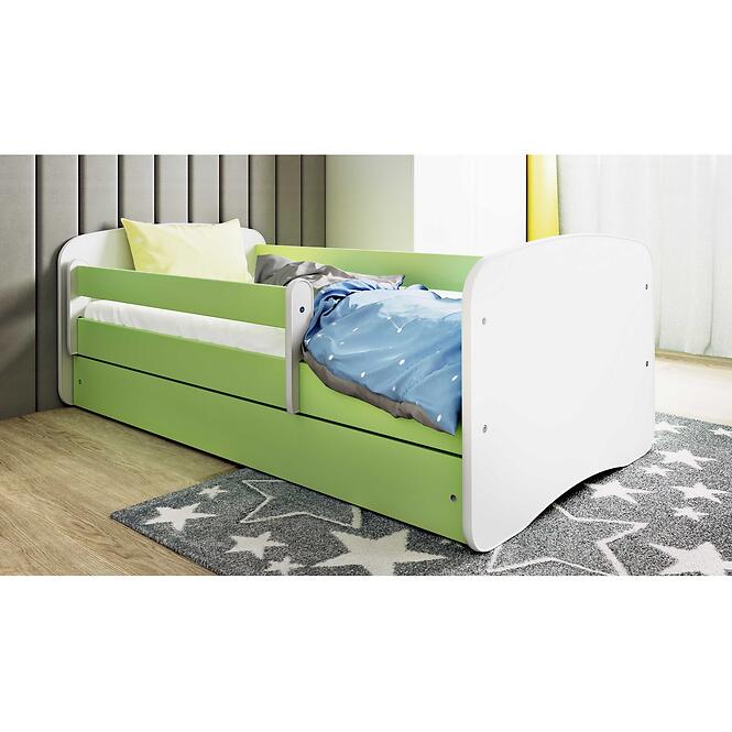 Detská posteľ Babydreams+Sz+M zelená 80x160