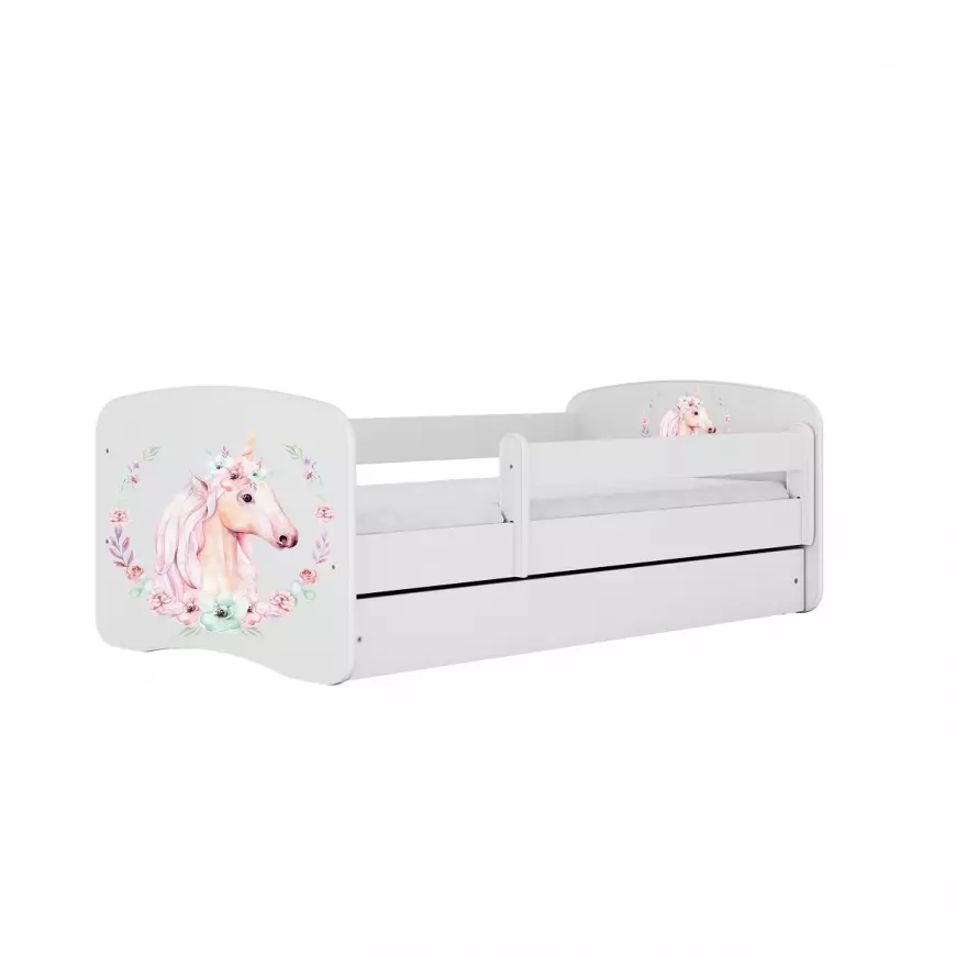 Detská Posteľ. Babydreams+Sz+M biela  80x160 Kôň