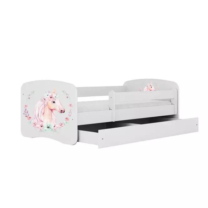 Detská Posteľ. Babydreams+Sz+M Biely 80x160 Horse