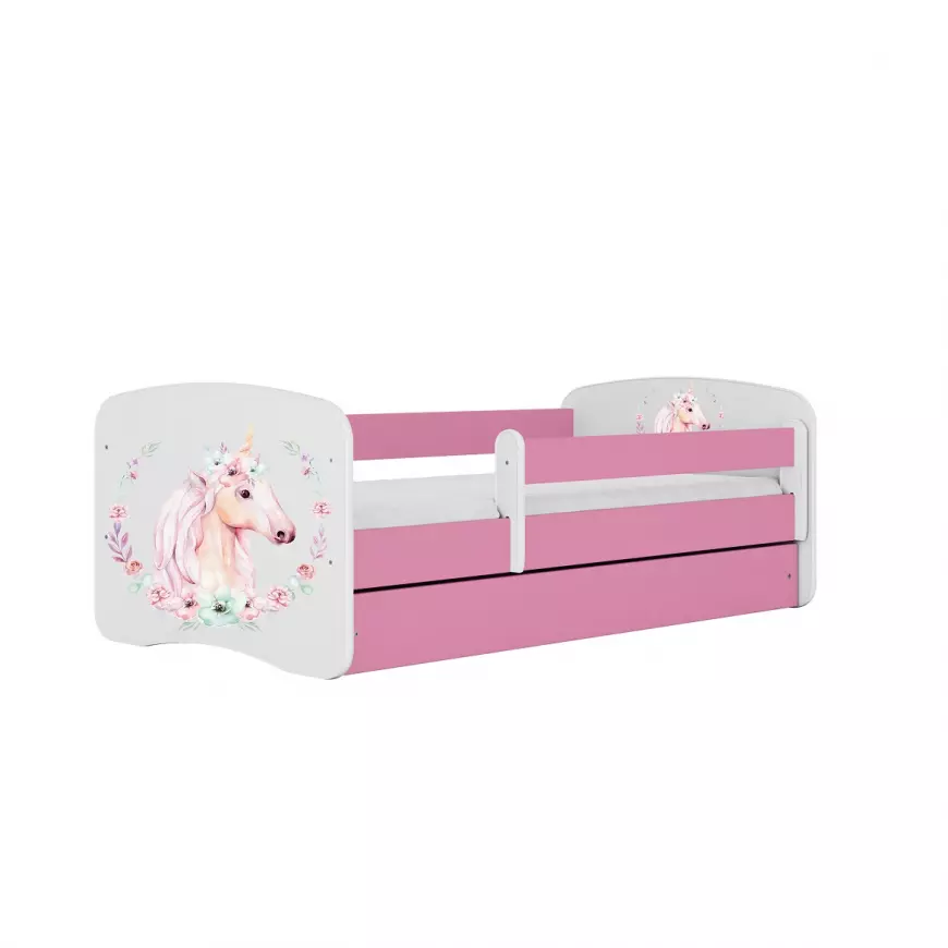 Detská Posteľ. Babydreams+Sz+M ružová 80x160 Kôň