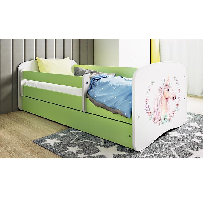 Detská Posteľ. Babydreams+Sz+M Zelená 80x160 Horse