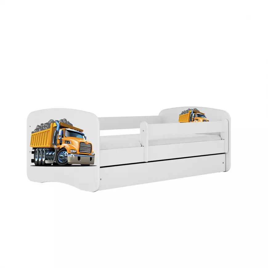 Detská Posteľ. Babydreams+Sz+M biela 80x160 - Nákladné auto