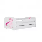 Detská Posteľ. Babydreams+Sz+M Biely 80x160 Jednorožec
