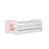 Detská Posteľ. Babydreams+Sz+M Biely 80x160 Medveď s motýľmi