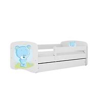 Detská Posteľ. Babydreams+Sz+M Biely 80x160 Medveď Modrý