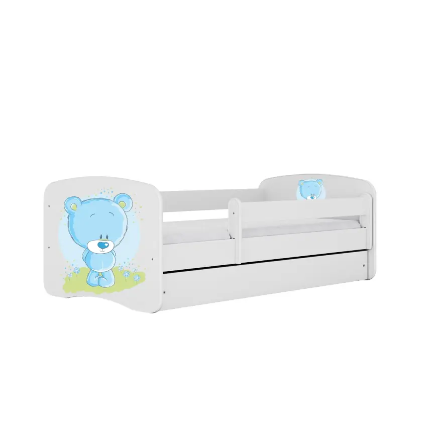 Detská Posteľ. Babydreams+Sz+M Biely 80x160 Medveď Modrý