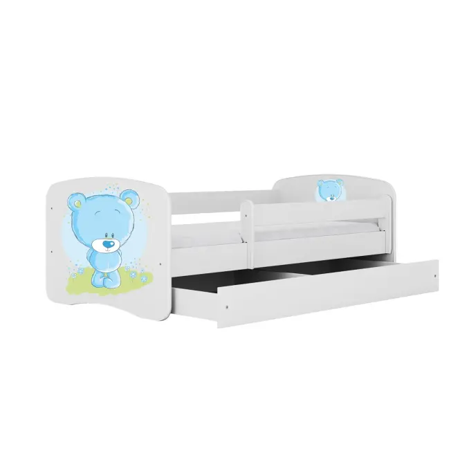 Detská Posteľ. Babydreams+Sz+M Biely 80x160 Medveď Modrý