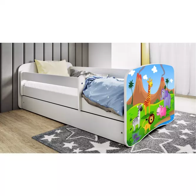 Detská Posteľ. Babydreams+Sz+M Biely 80x160 Safari