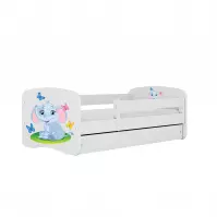 Detská Posteľ. Babydreams+Sz+M Biely 80x160 Slon