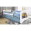 Detská Posteľ. Babydreams+Sz+M modrá 80x160 Nákladné auto,4