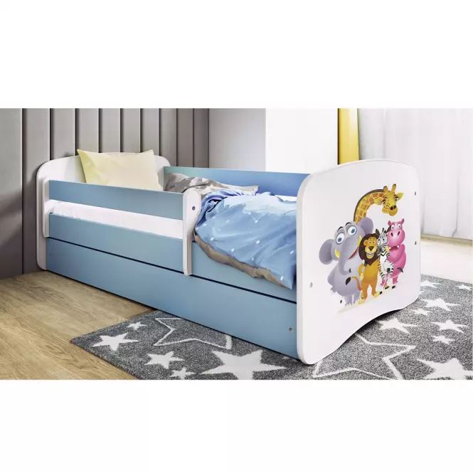 Detská Posteľ. Babydreams+Sz+M Modrá 80x160 Zoo,5