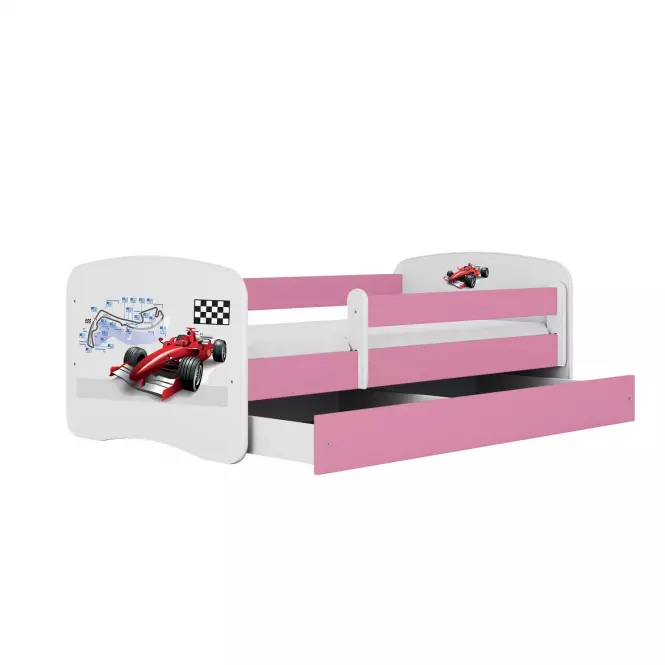Detská Posteľ. Babydreams+Sz+M Ružová 80x160 Racer
