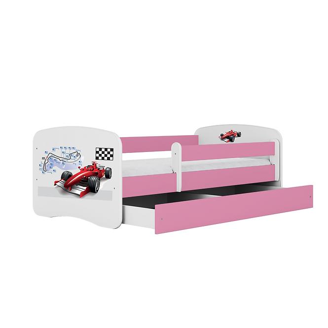 Detská Posteľ. Babydreams+Sz+M Ružová 80x160 Racer,3