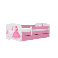 36I5+ŁÓŻKO DZIECI. BABYDREAMS+SZ+M RÓŻOWE 80X160 2 KSIĘŻNICZ