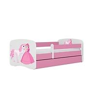 36I5+ŁÓŻKO DZIECI. BABYDREAMS+SZ+M RÓŻOWE 80X160 2 KSIĘŻNICZ