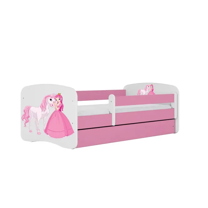 36I5+ŁÓŻKO DZIECI. BABYDREAMS+SZ+M RÓŻOWE 80X160 2 KSIĘŻNICZ