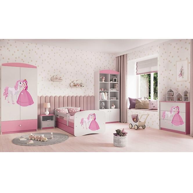 36I5+ŁÓŻKO DZIECI. BABYDREAMS+SZ+M RÓŻOWE 80X160 2 KSIĘŻNICZ,4